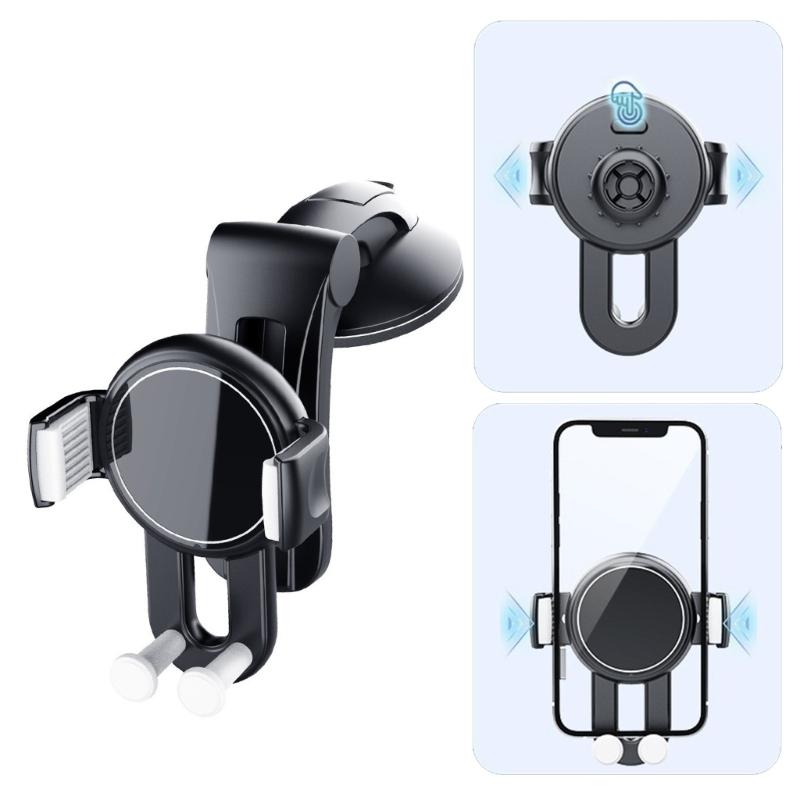 Flexible Innovative Cellphone Stand Bracket For Car Trucks SUVs Dashboard Windshield Mount With Adjustable Viewing Angle