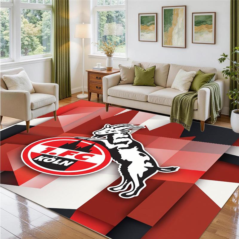 FC Köln Design Crystal Velvet Rug Soft Decorative Mat for Bedroom Entrance