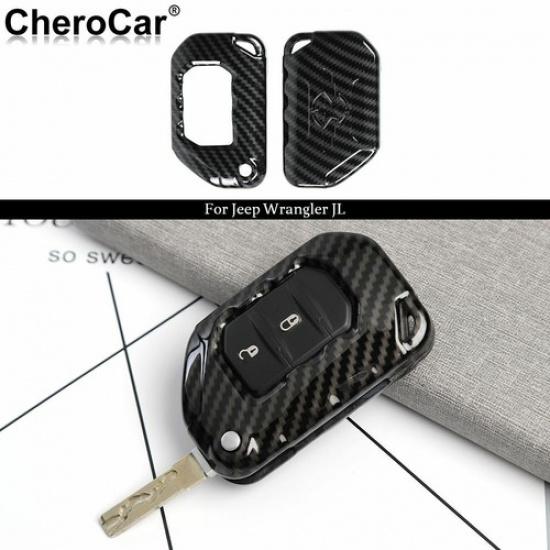 

For JL JT Jeep Key Fob Cover Skin Case Protection for 18+ Jeep Wrangler JL JLU P