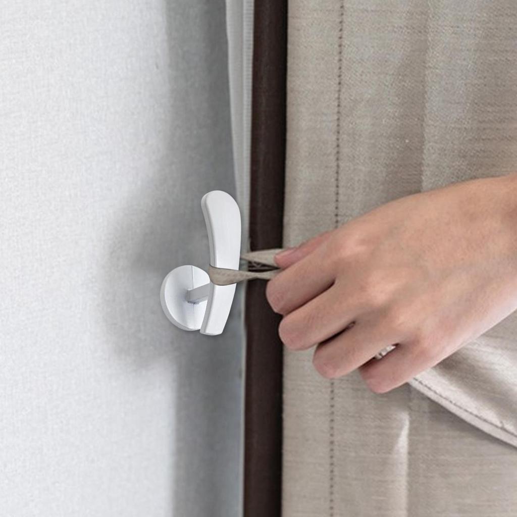 Drape Wall Hooks Drape Holders Wall Mount Hooks Holdbacks 4X Decorative Window Drapery Tiebacks Home Decorations Drapery