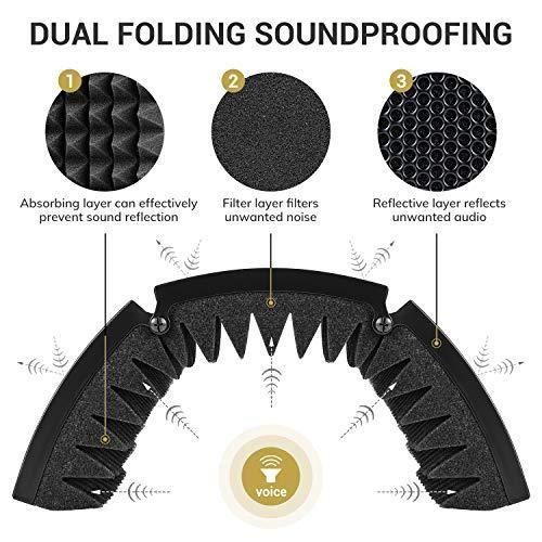 Bouclier d'Isolation - TONOR - Pliable - Insonorisant - Mousse Absorbante - Enregistrement Studio