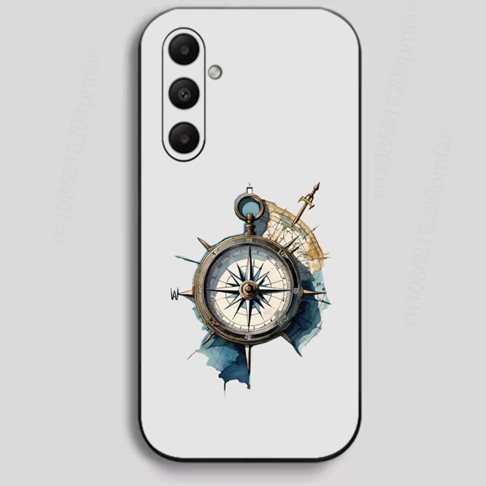 

Compass Phone Case For Samsung Galaxy A13,21s,22,31,32,40,52,71,A91 Soft Black Shell Samsung A30