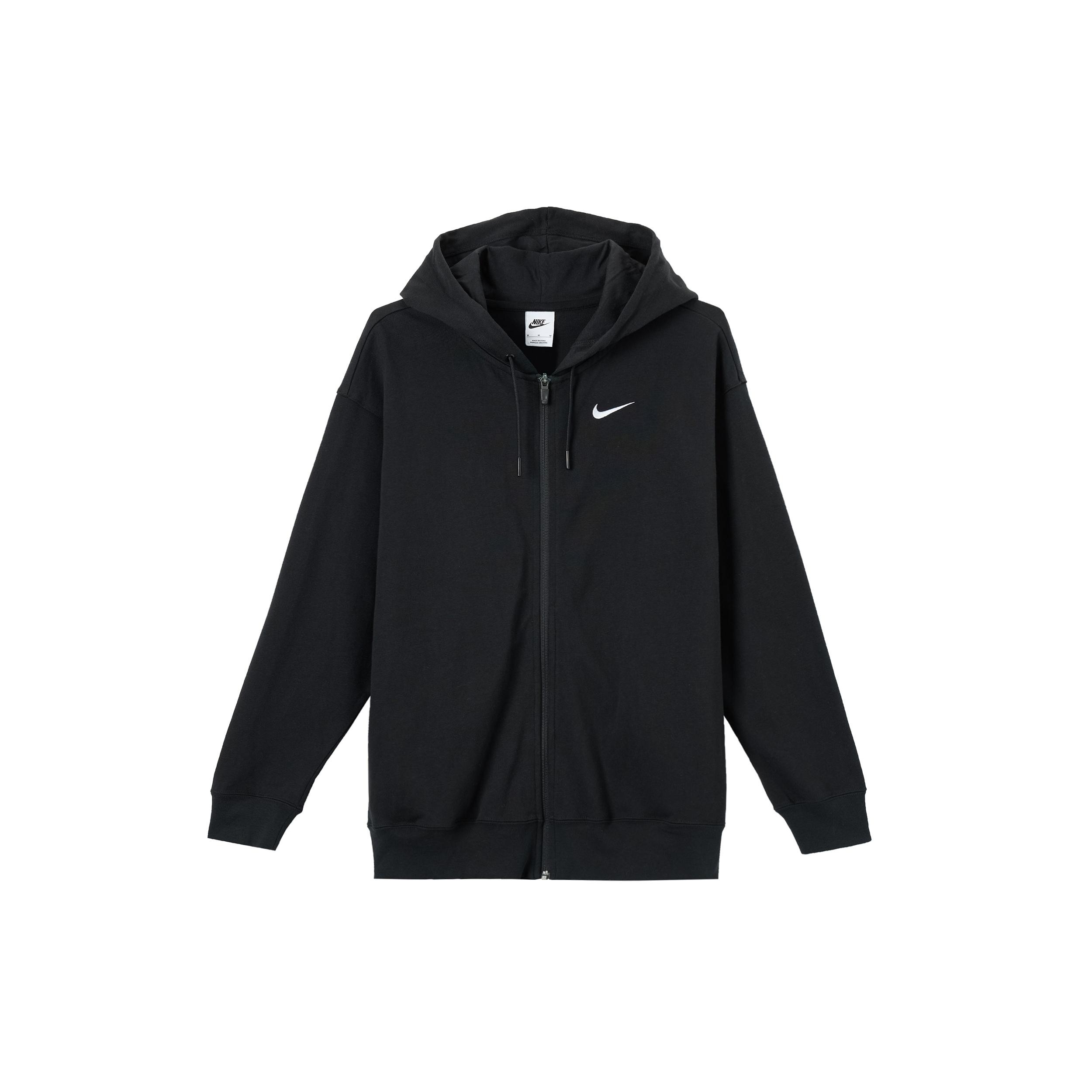 (WMNS) Nike Sportswear Oversized Full-Zip Hoodie Jacket Black Women s DM6416-010 M
