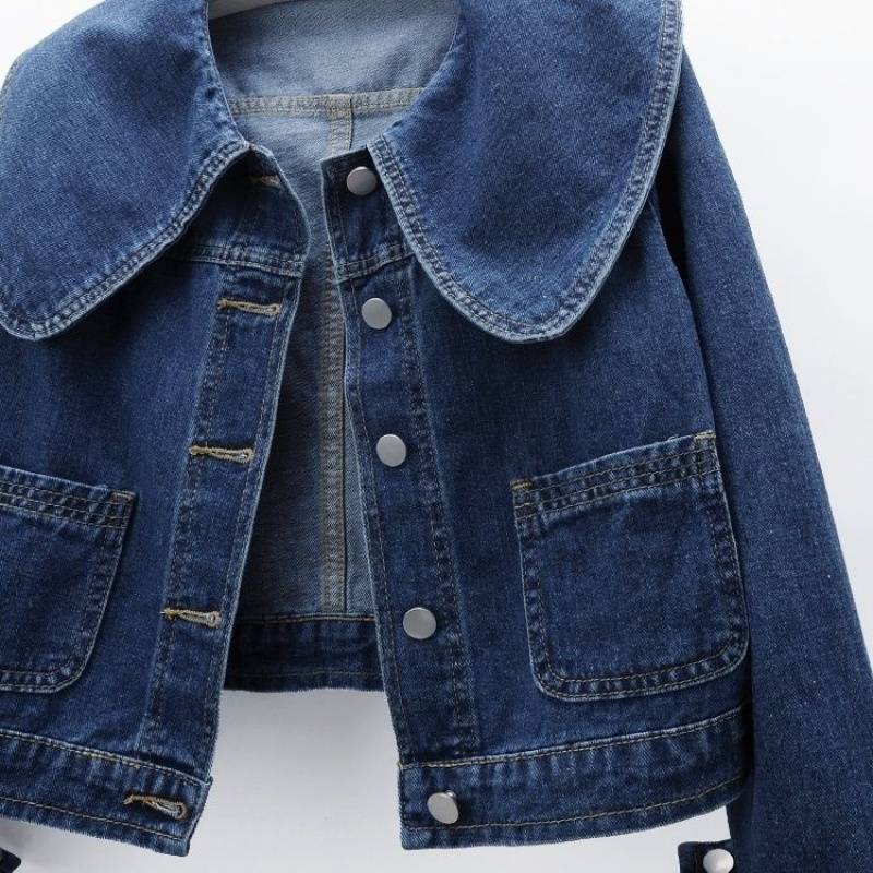 Frühling Herbst Damen Jeansjacke Langarm Lässig Kurz Jeansmantel Damen Jeansjacken Oberbekleidung Casaco Jaqueta Feminina