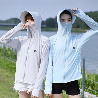 Women's Ice Silk Hooded Sun Protection Shirt - Lightweight Outdoor Cycling Wear