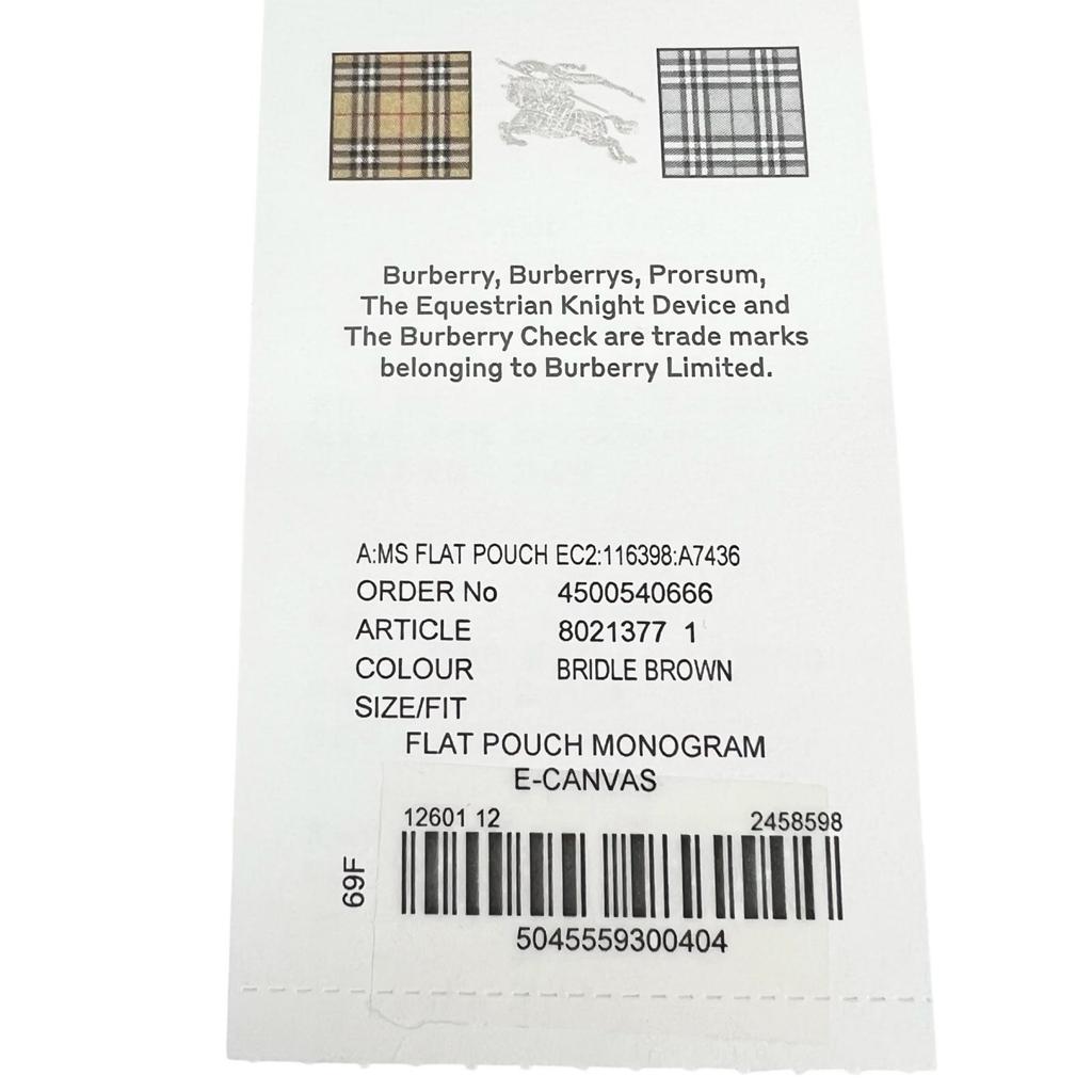 Pristine BURBERRY Clutch Bag TB Monogram Stripe Multicolor Cotton Mens Used