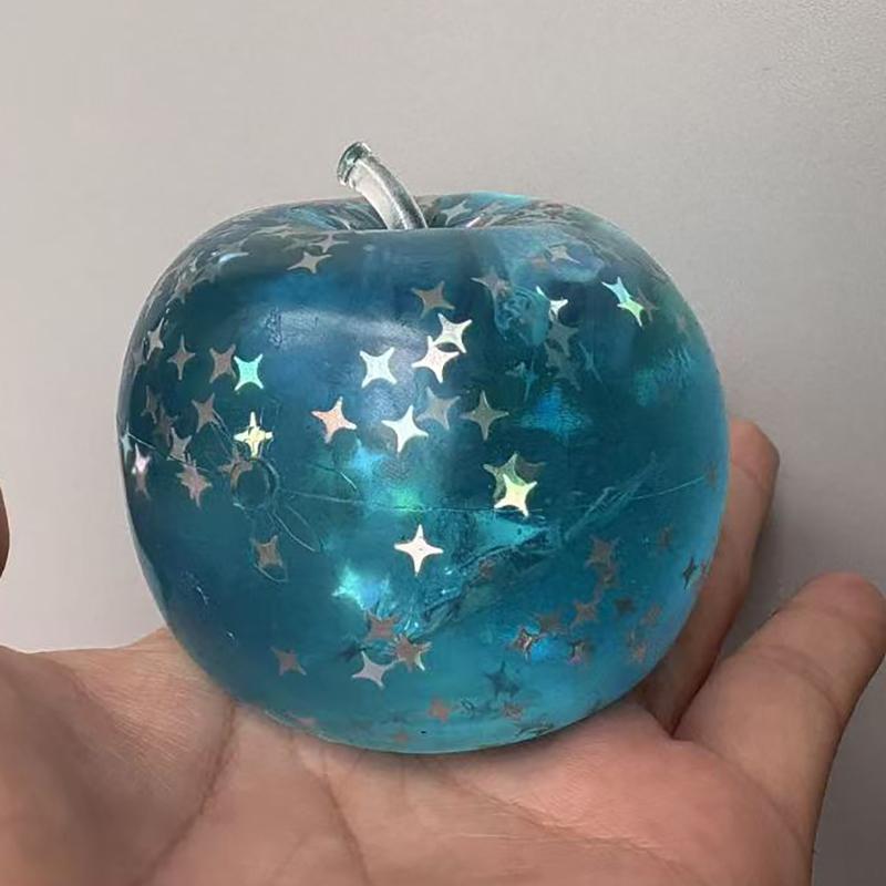 Adults Squishy Ocean Apple Stress Balls  Sensory Toys Stress Anxiety Relief Fidget Toys Maltose Water Ball Gifts Bulk