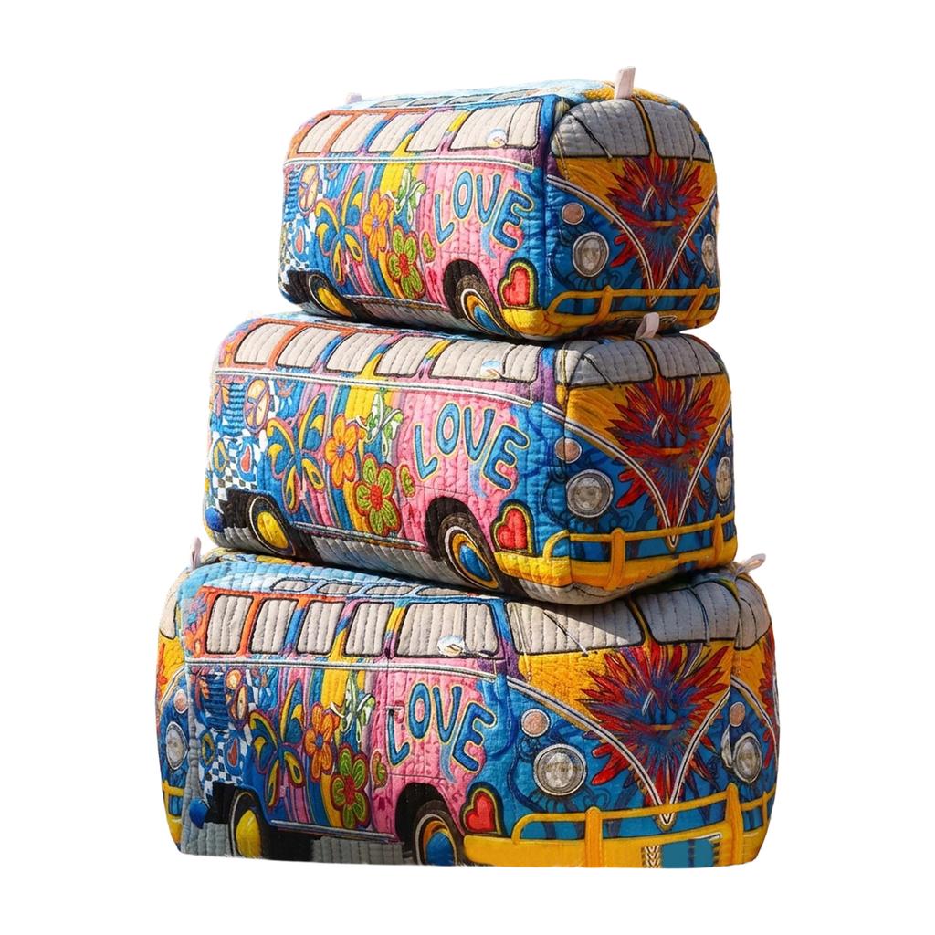 Quilted Storage Bag Cosmetic Organizer Multifunctional Travel Pouch Small Size Durable Lightweight Portable