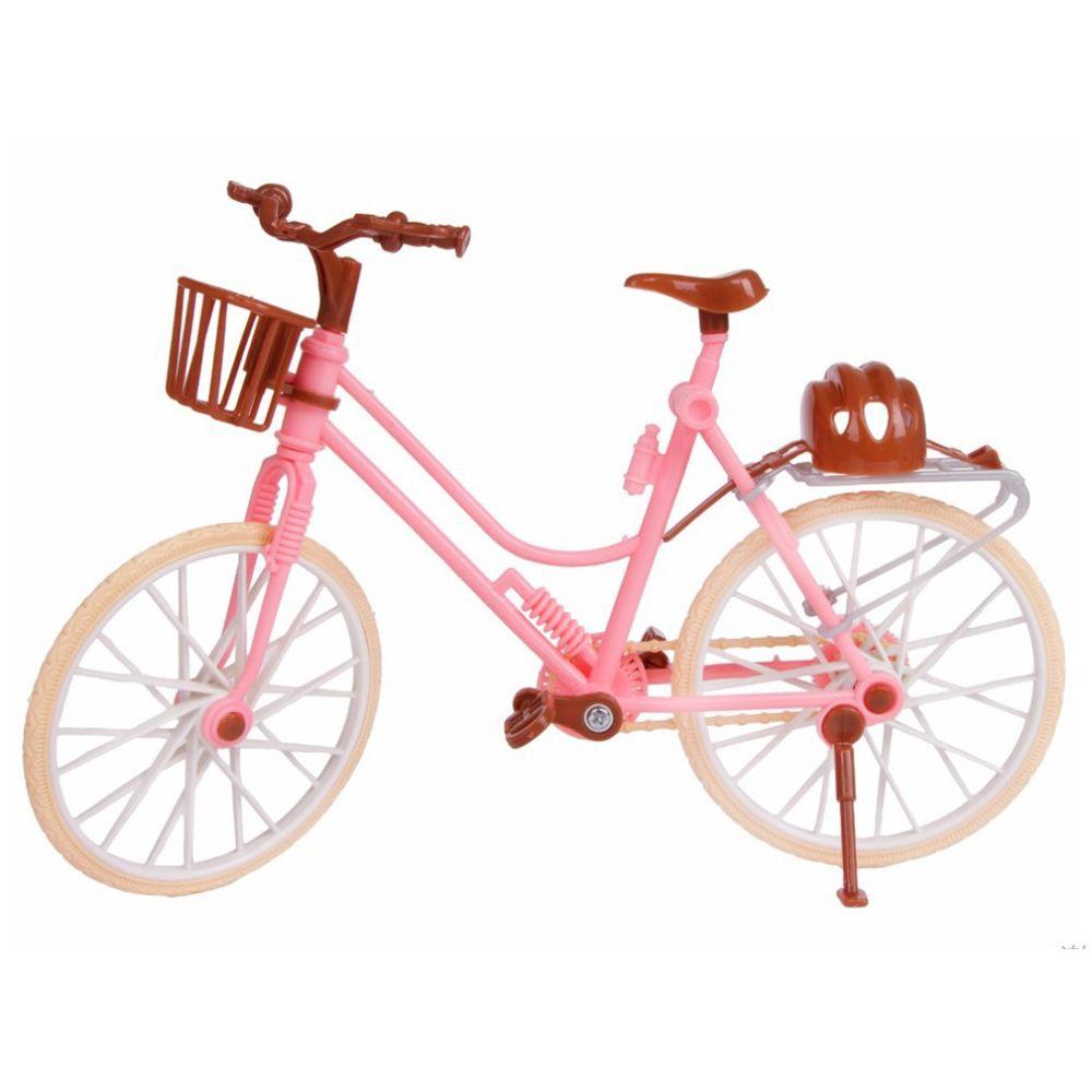 

With Basket Simulation for Girls Matching Doll Bikes BJD Doll Bikes Bicycle Model Doll Bicycle розовый