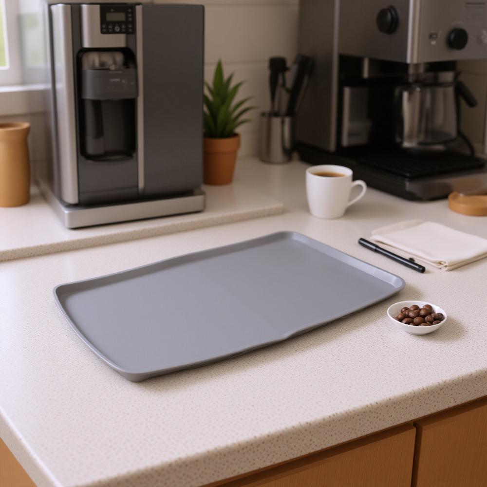 Erhöhter Rand Silikon Kaffee-Matte Geräuschreduzierung Kaffeemaschinen-Matte Arbeitsplatten-Schutz