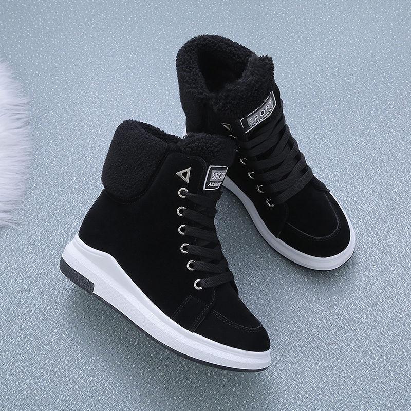 Winter New Martin Boots Women's Velvet Thermal Short Female Boots Korean Version Casual Snow Boots Student Versatile Cotton Shoes