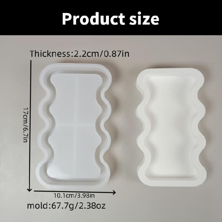 Versatile Silicone Storage Tray Mold Aquas Ripple Shaped Coaster Mould Plaster Mold for Jewelry Display Plate Making