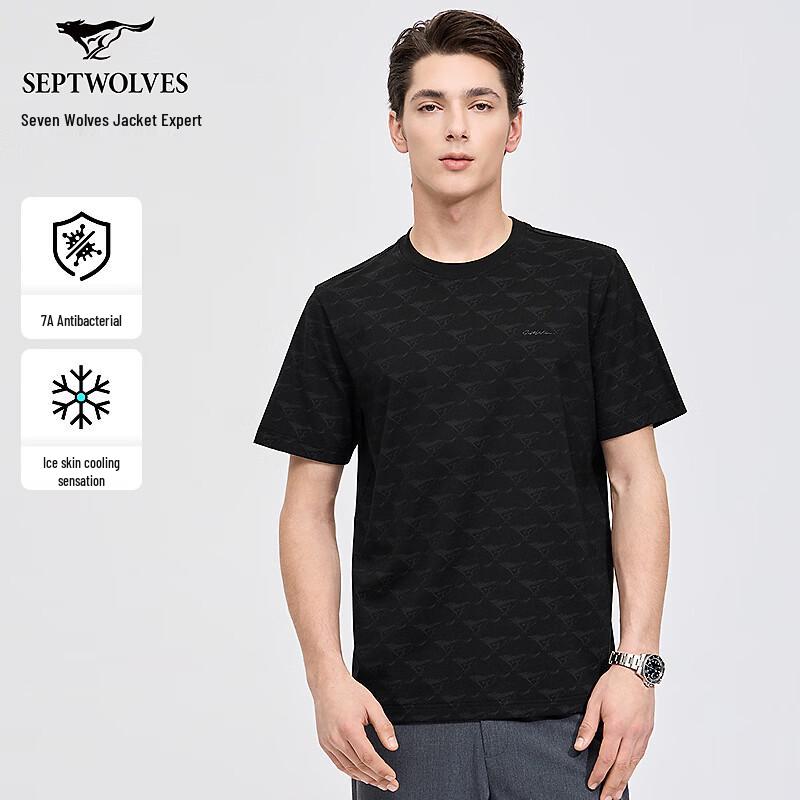 Septwolves Men s Cool-Feel Printed Short Sleeve T-Shirt XL