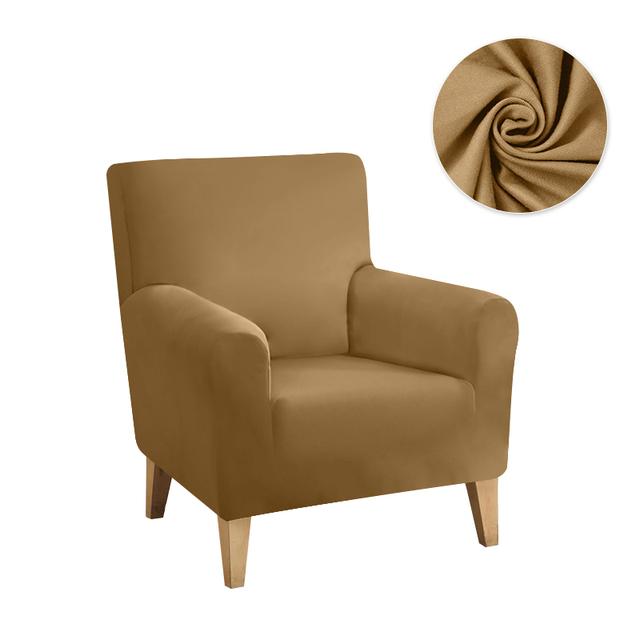 Wasserdichter Stoff-Einzelsofabezug, karierte Elastizität, Anti-Rutsch-Bezüge für Sessel, Einzelstuhlbezug für Zuhause und Wohnzimmer