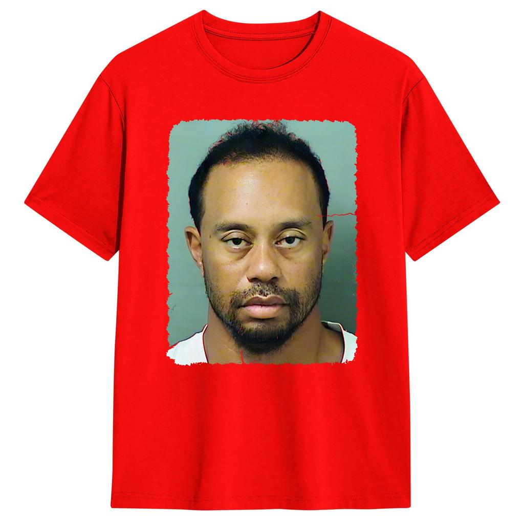 Unisexs TShirt Mugshot Tigers WWoods TShirts Hip Hop Summer Tees Streetwear Cotton Clothes Plus Size 6XL