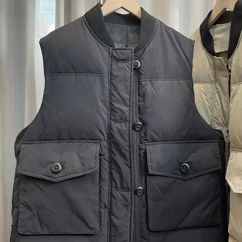 

Женский утолщенный хлопковый жилет - Черный, Безрукавка для осени и зимы L (90-105 lbs) чёрный