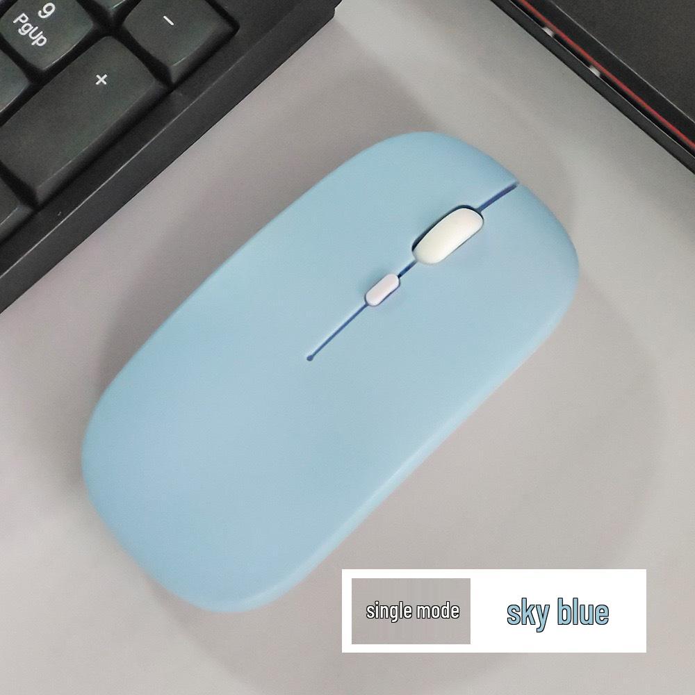 Dual-Mode Rechargeable Wireless Bluetooth Mouse with Silent Clicks for USB Desktop & Laptop Use