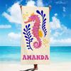 Custom Name Crab Beach Towel 1pc Personalized Lightweight Absorbent Towel for Beach Pool Wholesale Kids Summer Essentials