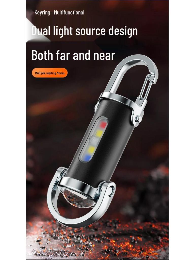Portable Waterproof Keychain Flashlight – Multifunctional, Rechargeable Emergency Light