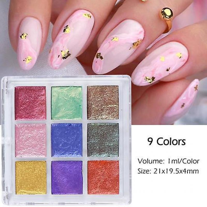 Nail Solid Paint Glitter DIY Lightweight Versatile Manicure Charming Glitter Blooming Solid Powder for Beauty