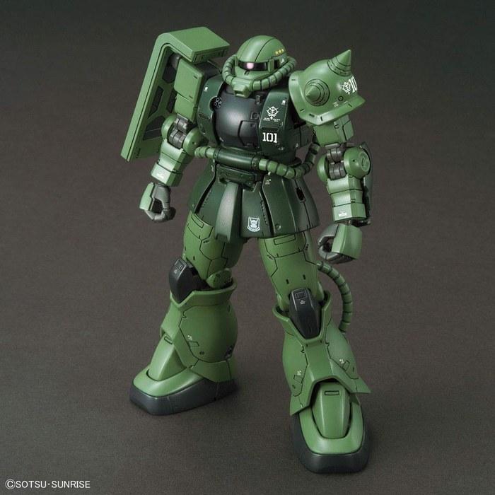 Bandai SPIRITS HG Mobile Suit Gundam THE ORIGIN Zaku II C-6/R6 1/144 Scale Model Kit (Green, Black) X 1