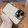 360 Degree Rotating Magnetic Bracket Shockproof Plating Case For iPhone 16 16E 15 14 Plus 13 12 11 Pro Max Silicone Cover