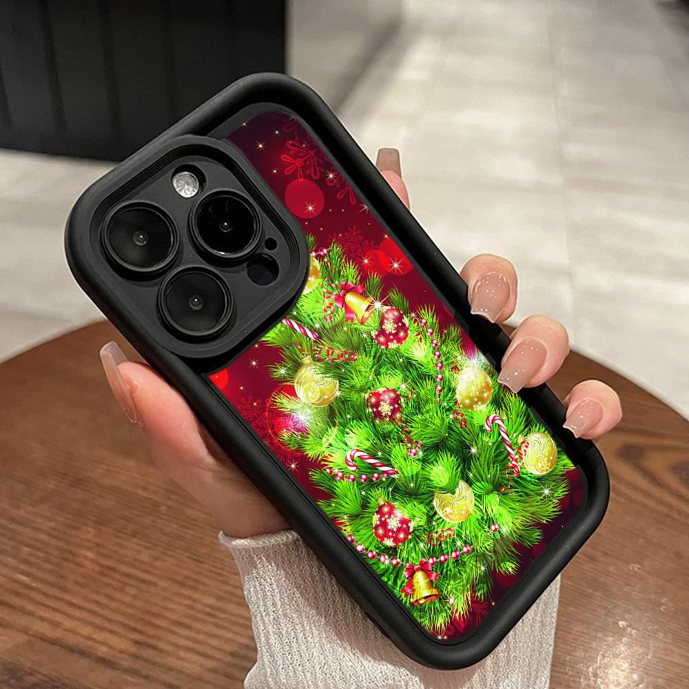 Ae113 Crăciun Fericit artă Moș Crăciun artă design Huse de telefon pentru iPhone 16 14 13 11 Pro Max 15 7 8 Plus 12 mini XR XS Max Husă de protecție pentru scară de înger