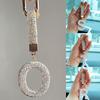 Fashion Sparkling Rhinestone Alphabet Keychain Cute Letter Charm Key Ring Exquisite Backpack Decoration Accessories Gifts