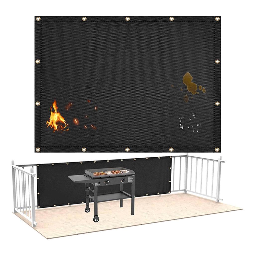 Grill Ht   Mat Fiberglass Rain and   Proof sy Clning Grill Fence Protector for Outdoor
