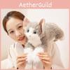 Plush Cat Figurine With Soft Short Plush For Home Decor And Gift Ideas