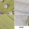 Angoo Astuccio per penne a doppia faccia Astuccio per matite Speciale Macaron Colore Doppia tasca in tela Custodia per cancelleria Viaggio scolastico A6899
