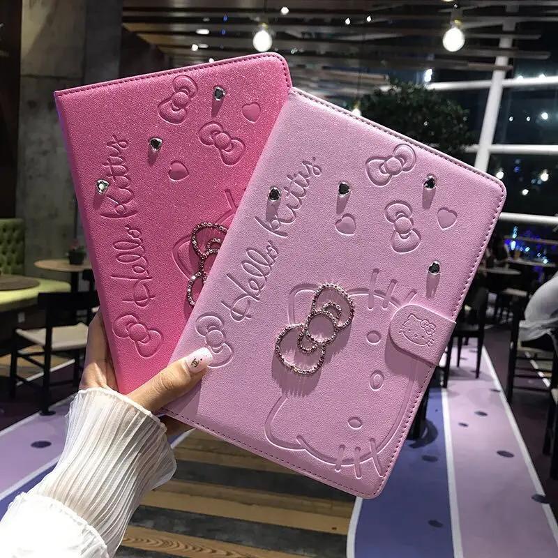 Sanrio Hello Kitty Pouzdro Pro iPad 10. 7/8/9. Gen 10.2 Kryt Pro IPad Pro 11 Mini 4 5 6 Air 4 5 Diamantové PU Kůže Chytrý Kryt