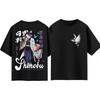 Anime cazador de demonios: Camiseta Kimetsu no Yaiba Shinobu Kocho, Unisex Verano Algodón Moda Transpirable Manga Corta Top Para Mujeres Y Hombres Camiseta