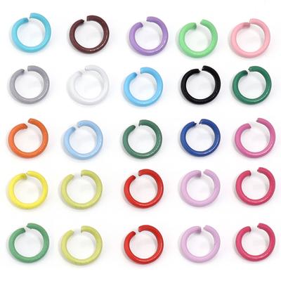 200pcs 8mm Open Jump Rings Colorful Metal Iron Split Single Rings Connectors For DIY Jewelry Making Necklace Earrings Keychain