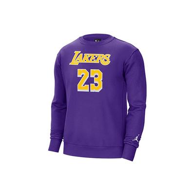 Jordan Los Angeles Lakers Fleece Crew Neck Sweatshirt Men Tops Purple CN1052-504