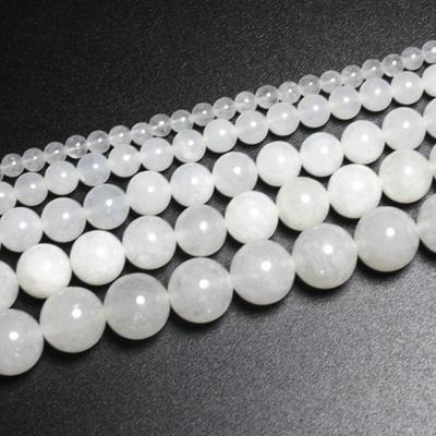 Přírodní drahokam bílý nefrit DIY módní šperky doplňky rozptýlené korálky