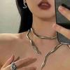 Dark Earth Coocaa Mouth Casual Shape Snake Design Necklace Collar Stylish Fashion Sexy Exaggerated Necklace Spirit Snake