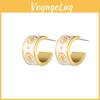 Unique Geometric Alloy Earrings With Artificial Stones Elegant Jewelry Womens