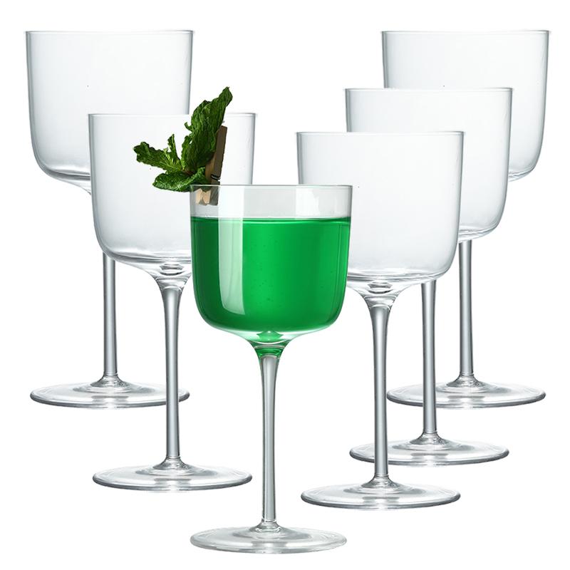 

Nick and Nora Cocktail Glasses, 6.17 Oz Hand Blown Martini Glasses Set of 6, 100% Lead-Free Craystal Coupe Glassware 185ml