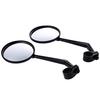 2Pcs Wide Angle Convex Safety Mirror Adjustable Handlebar Rear View Mirrors Bicycle Mirror for Mountain Road Bike Bicycle