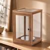 Wooden Display Cabinet with Glass Panels Dust-Resistant Glass-Front