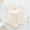 Summer Sleeveless Plaid Baby Jumpsuit - Pure Cotton Diaper Cover for Girls