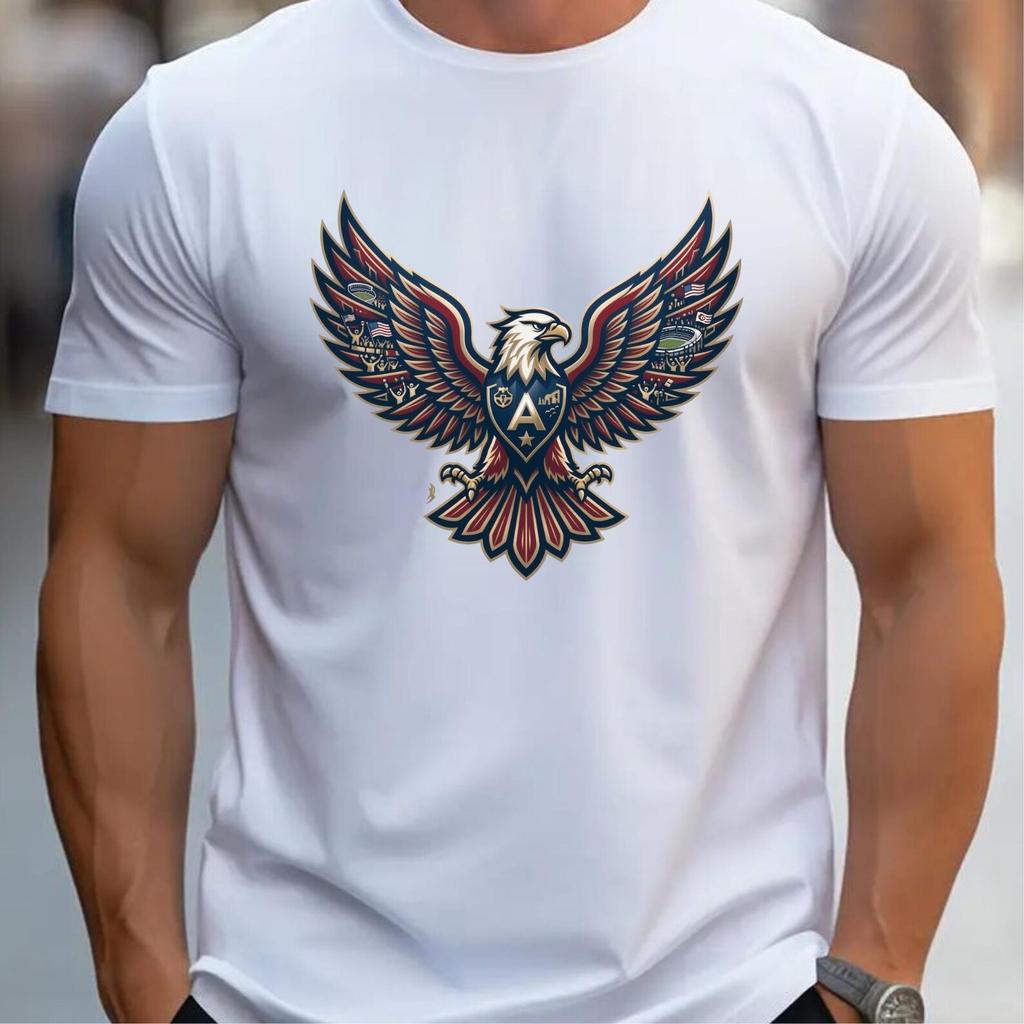 Eagle Graphic T-Shirt and kids tshirt: Unisex Relaxed Fit, DTF Printed Cotton Blend Tee