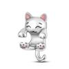 Qikaola Classic Cute Elephant Charms Beads Fit Original  Bracelet Real Silver Color Pendant DIY Jewelry