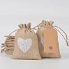 Pack of 51 Love Heart Burlap Bags Stylish Gift Packaging Bag Fashionable Storage Bag for Jewelry and Small Treasures
