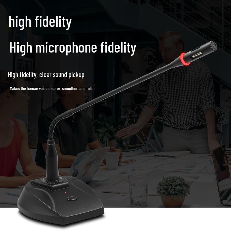 Gooseneck Wired Condenser Microphone for Meetings, Broadcasts, and Speeches