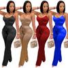X3717 Sexy Jumpsuit: Gerade Hosen, Lässiger Chic für Europa & Amerika