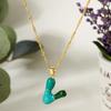 Colorful Bubble Initial Pendant Necklace - 26 Letter Clavicle Chain Jewelry