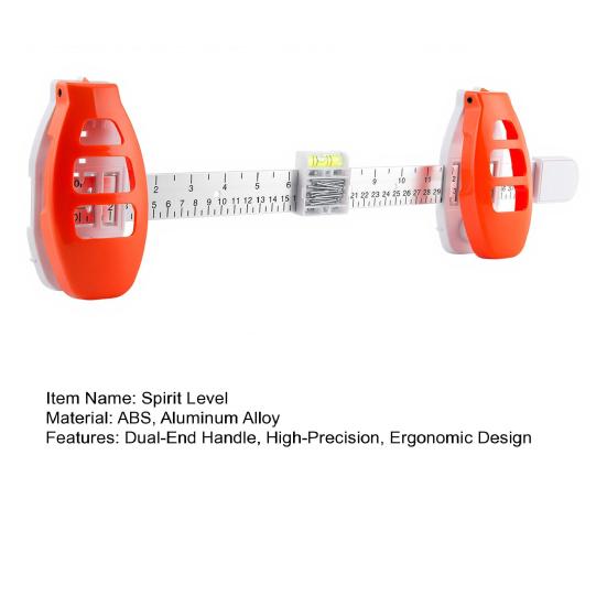 Measure Picture Frame Level Green Bubble Design Ergonomic Handle Double-Ended Handrail with Built-in High-Precision Metal Ruler