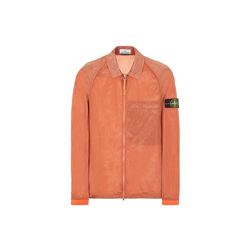 

Куртка Stone Island Ss22 Однотонна з логотипом Металізований нейлон Чоловіча куртка Помаранчева 761512321-V0032 S